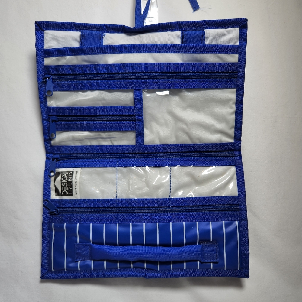 Vintage Travel Jewelry Organizer Bi-Fold Case